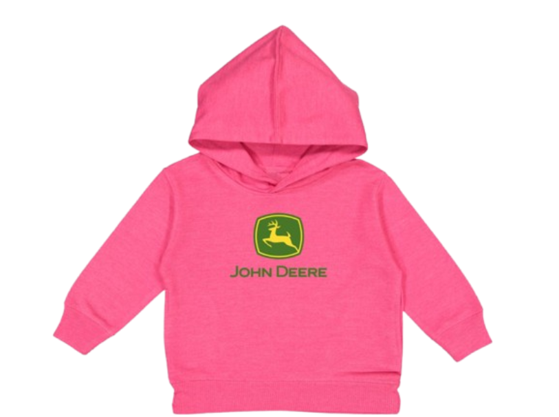 DĚTSKÁ MIKINA JOHN DEERE LOGO, RŮŽOVÁ