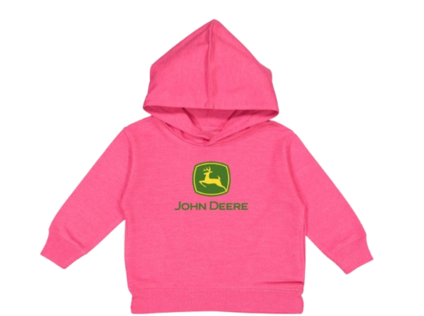 DĚTSKÁ MIKINA JOHN DEERE LOGO, RŮŽOVÁ