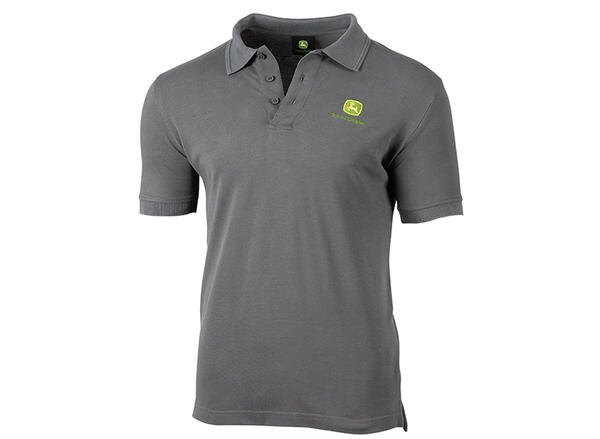 PÁNSKÉ POLO TRIČKO JOHN DEERE, TMAVĚ ŠEDÉ