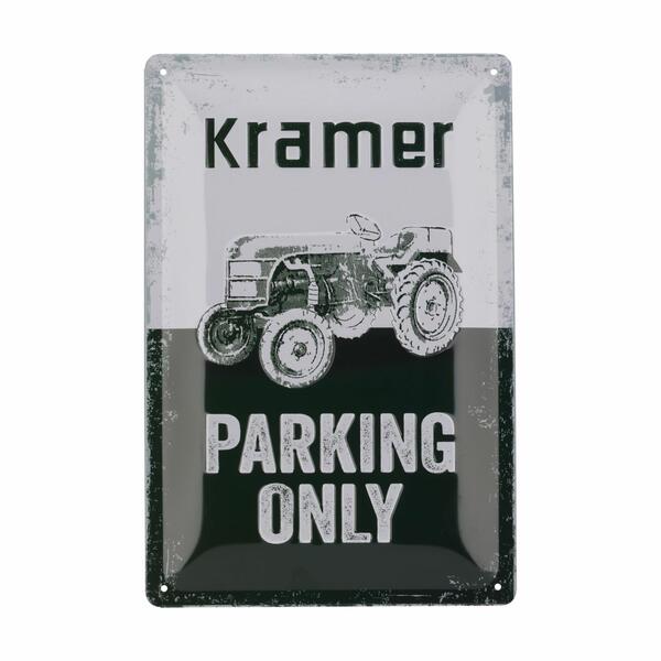 PLECHOVÁ CEDULE KRAMER PARKING ONLY, 20X30 CM