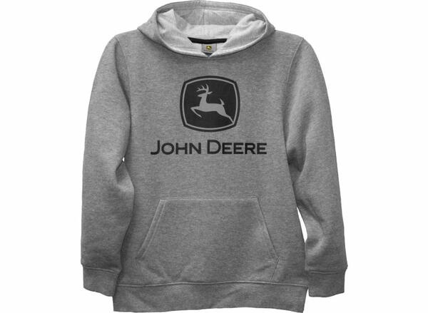 DĚTSKÁ JOHN DEERE MIKINA LOGO, ŠEDÁ