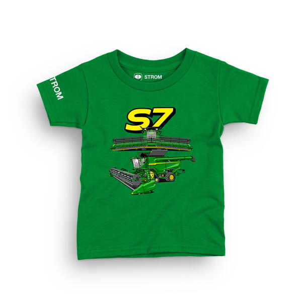 DĚTSKÉ TRIČKO JOHN DEERE KOMBAJN S7, ZELENÉ