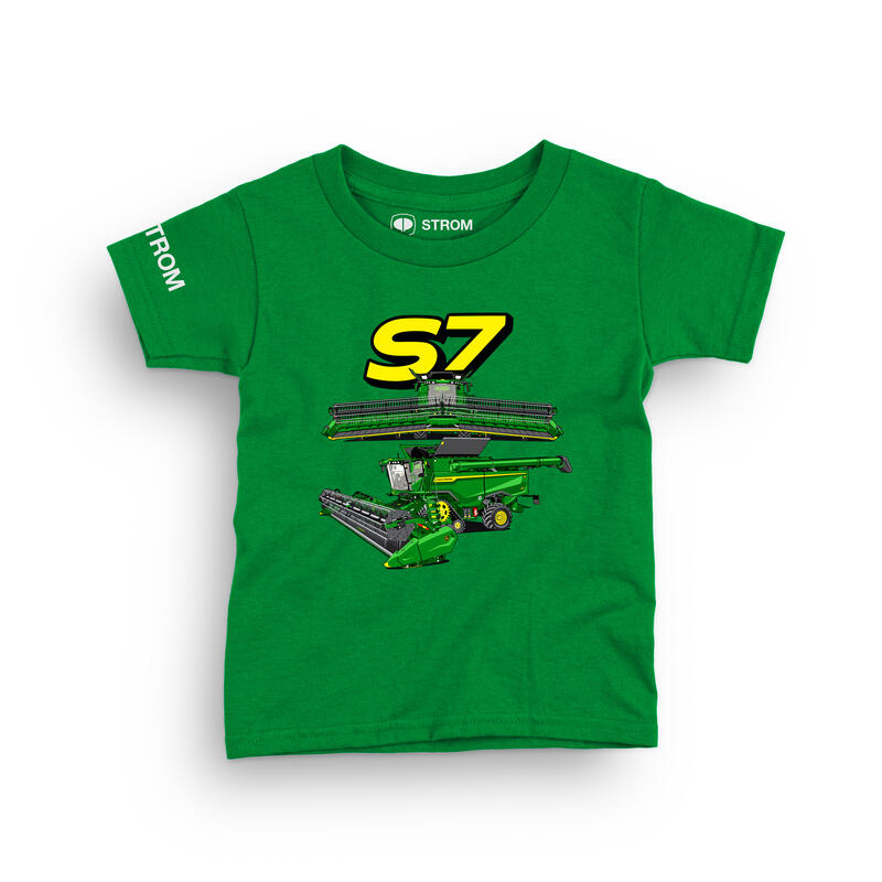 DĚTSKÉ TRIČKO JOHN DEERE KOMBAJN S7, ZELENÉ