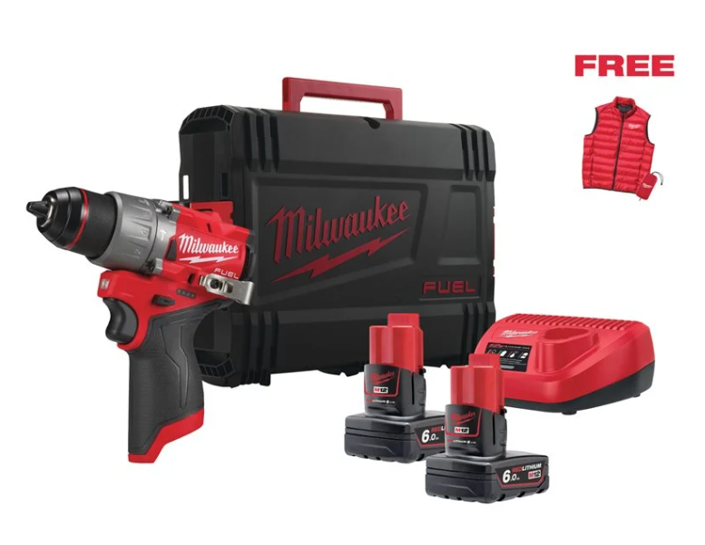 KOMPAKTNÍ PŘÍKLEPOVÁ VRTAČKA MILWAUKEE M12 FUEL IN2 + DÁREK