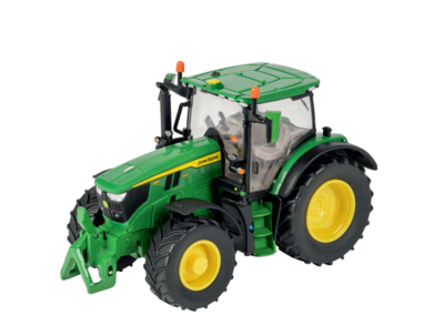 Model traktor John Deere 6R 185 1:32 - pohled z boku zepředu