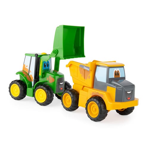 Hračka John Deere Farmin Friends Mud Assortment - taktor a sklápěč při hře