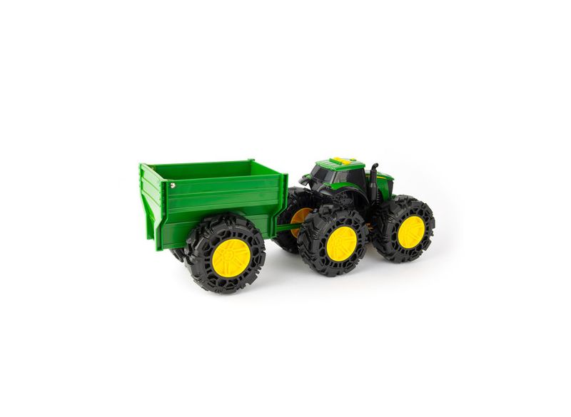 Hračka Monster Treads Traktor John Deere s vagonem - pohled zezadu