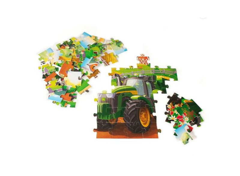 Puzzle John Deere pro nejmenší, 70 dílků - rozestavěné puzzle