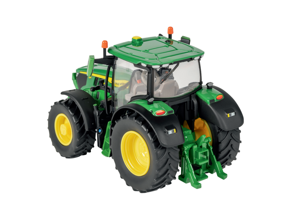 Model traktor John Deere 6R 185 1:32 - pohled z boku zezadu