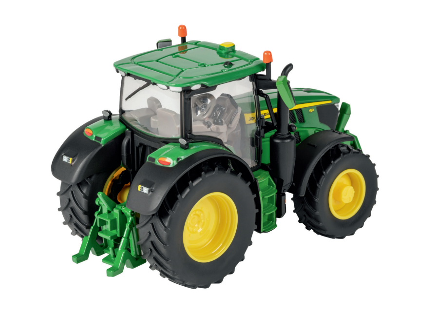 Model traktor John Deere 6R 185 1:32 - pohled z boku zezadu