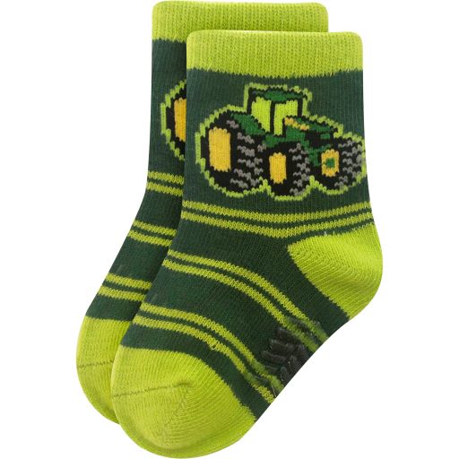 Dětské ponožky John Deere 2pack s traktory - světlé ponožky
