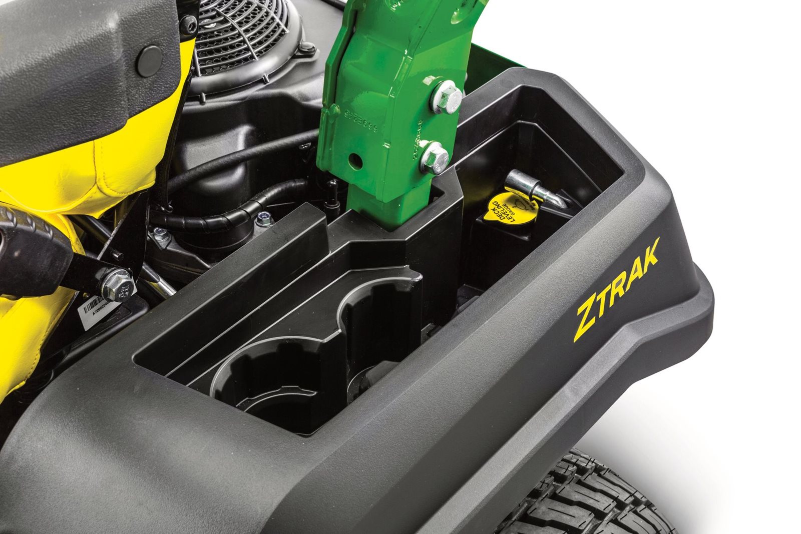 Žací stroj John Deere Z515E ZTRAK - detail úložného prostoru