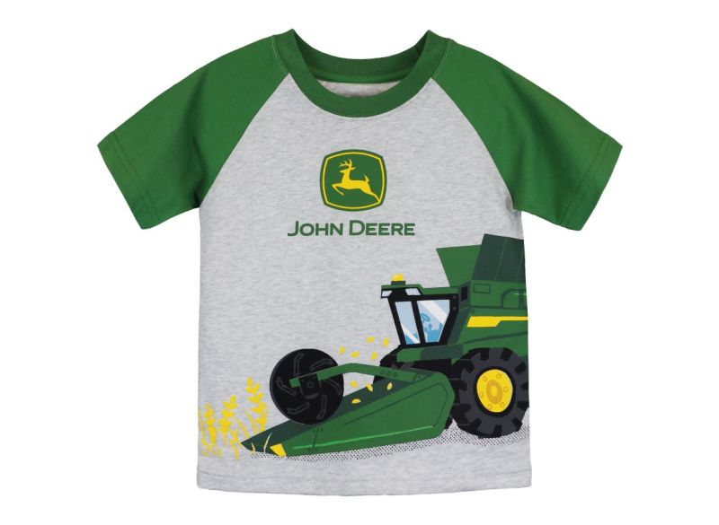 DĚTSKÉ JOHN DEERE TRIČKO HARVEST TIME, SVĚTLE ŠEDÉ